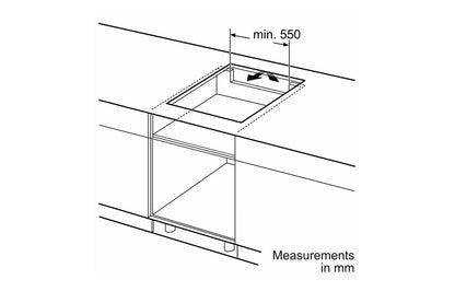 Bosch Series 2 60cm 4 Zone Induction Hob | PUG61RAA5B | Black