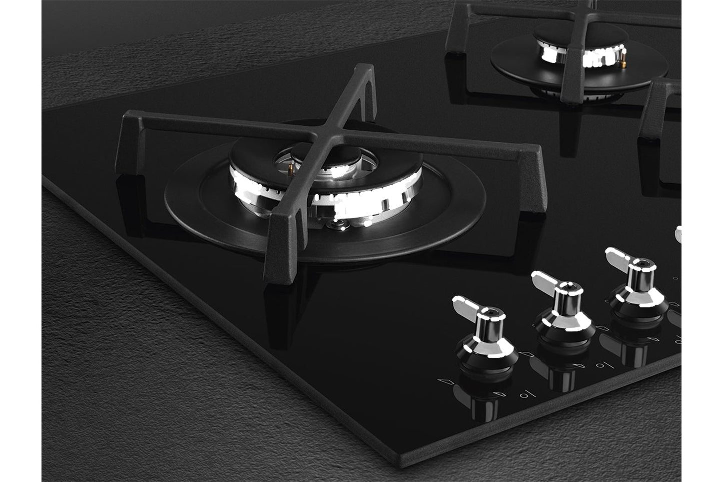 Smeg 90cm Built-in Gas Hob | PV395LN | Black