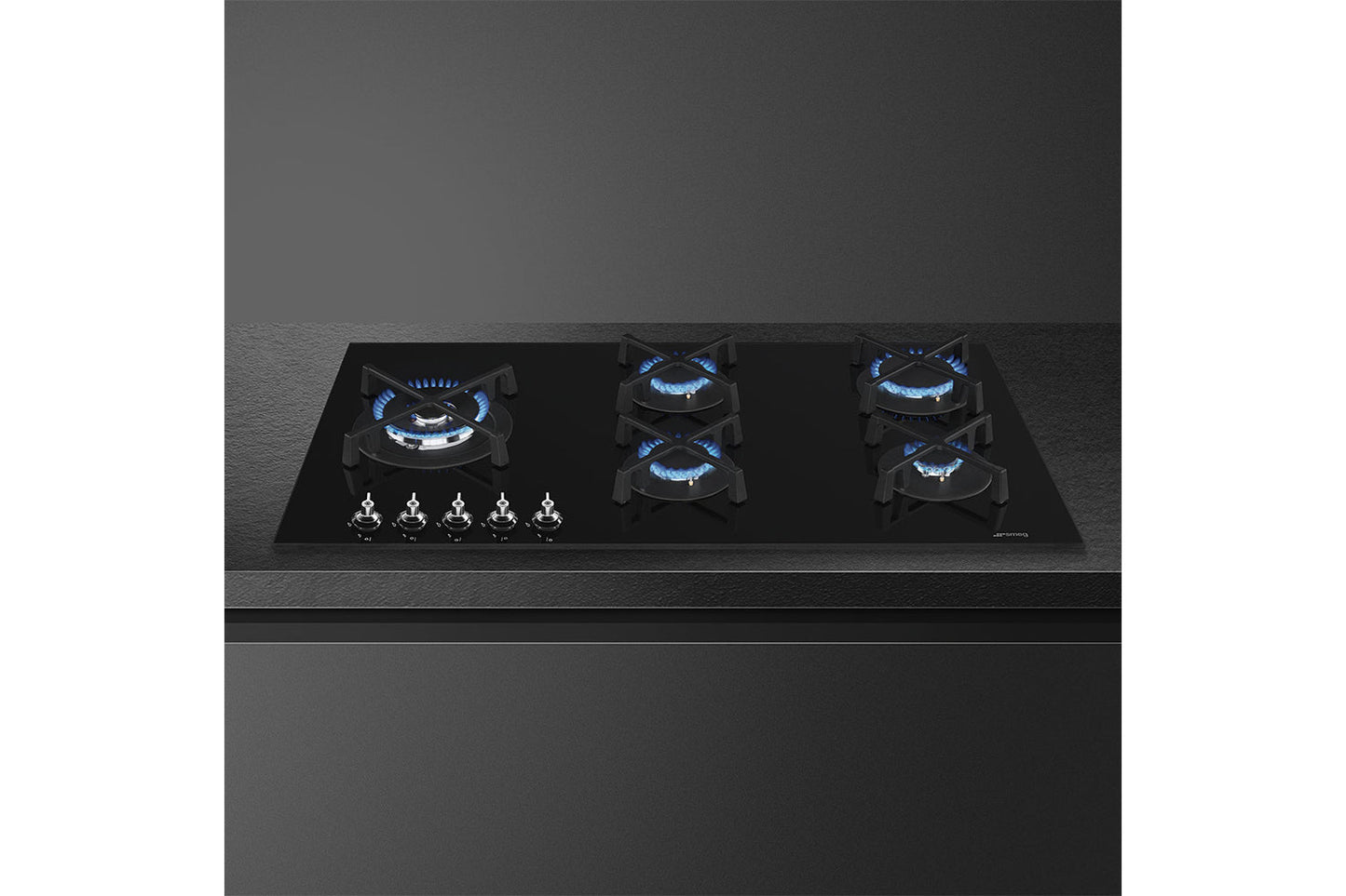 Smeg 90cm Built-in Gas Hob | PV395LN | Black