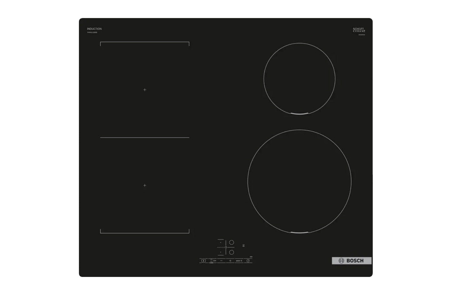 Bosch Series 4 60cm Built-in Induction Hob | PWP611BB5B | Black
