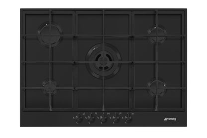 Smeg 75cm Classic Built-in Gas Hob | PX375MB | Matte Black