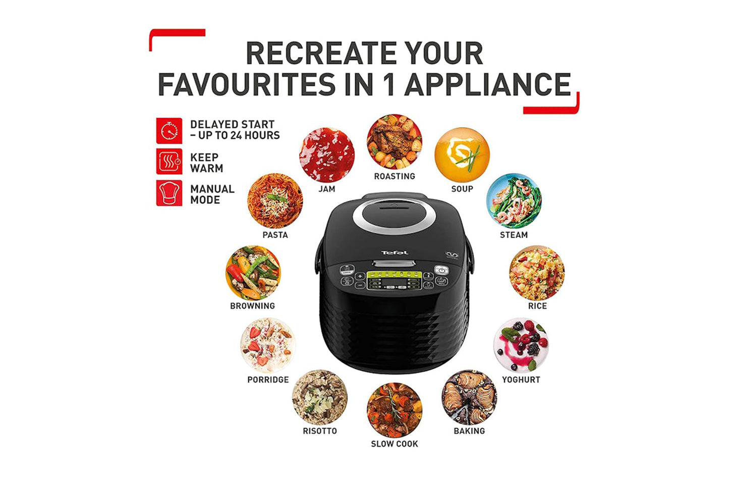 Tefal SpheriCook 5L Multicooker | RK745840 | Black