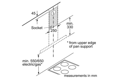 Siemens iQ300 60cm Wall mounted Hood | LC67BHM50B
