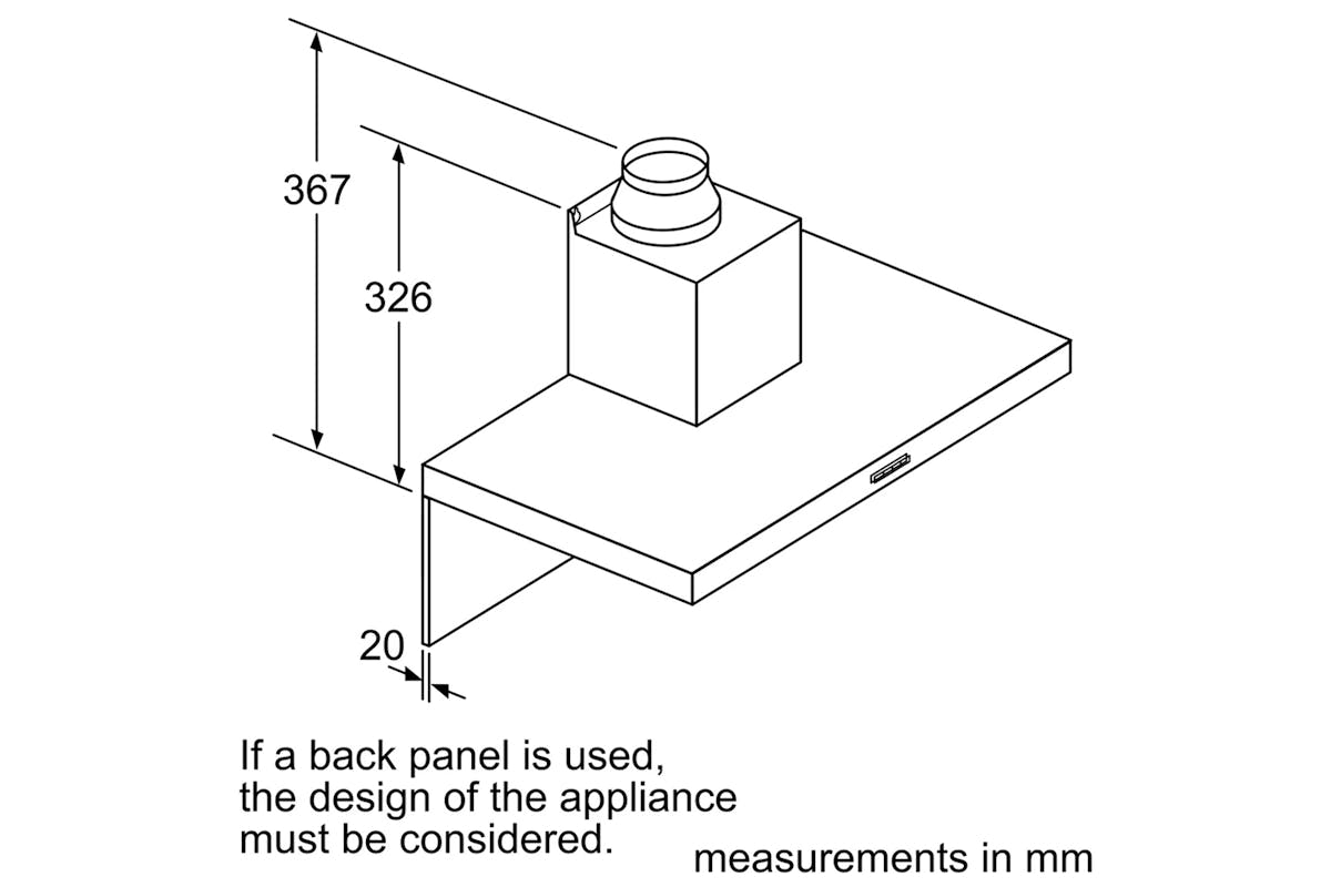 Siemens iQ300 60cm Wall mounted Hood | LC67BHM50B