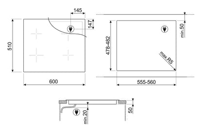 Smeg 60cm Built-in Induction Hob | SI2M5643D1
