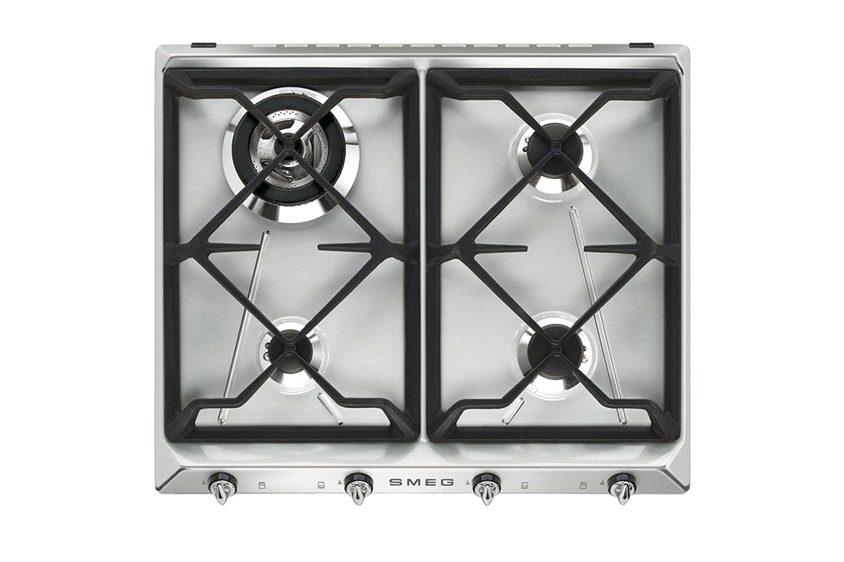 Smeg 60cm Victoria Aesthetic Built-in Gas Hob | SR964XGH | Stainless Steel
