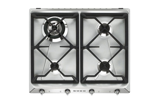 Smeg 60cm Victoria Aesthetic Built-in Gas Hob | SR964XGH | Stainless Steel
