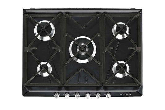 Smeg 69cm Victoria Aesthetic Built-in Gas Hob | SR975NGH | Black