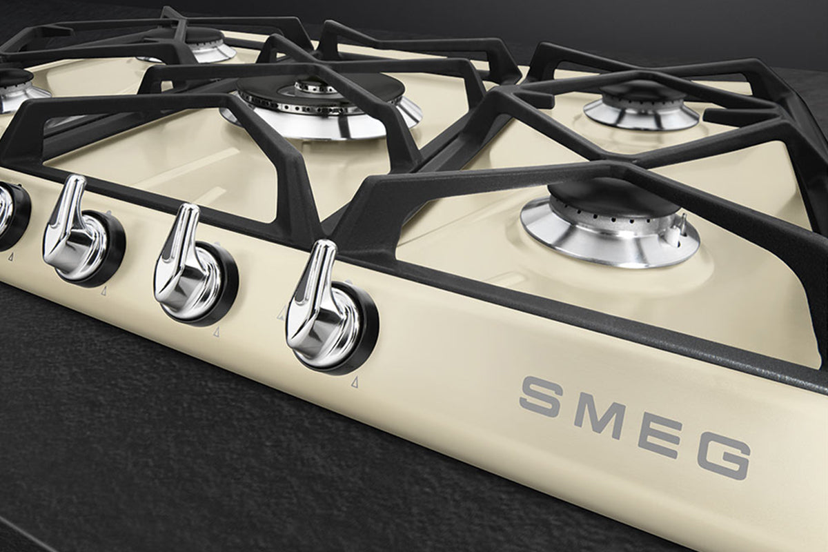 Smeg 70cm Victoria Aesthetic Built-in Gas Hob | SR975PGH | Cream