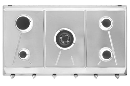 Smeg 90cm Built-in Contemporary Gas Hob | SRV596GH5 | Stainless Steel