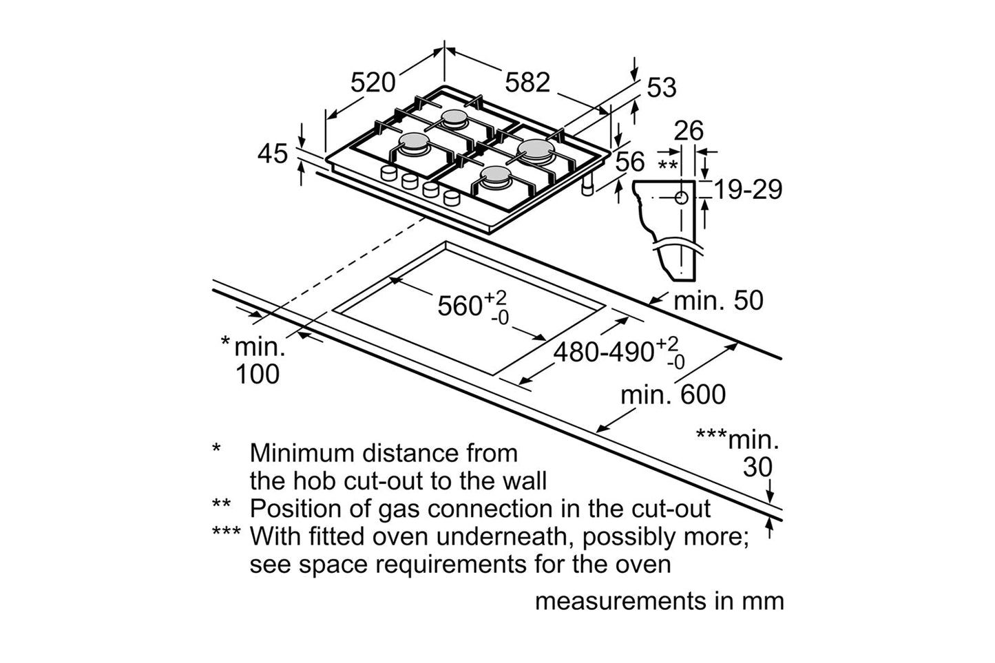 Neff 60cm Built-in Gas Hob | T26DS49N0