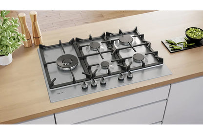 Neff N 70 75cm Built-in Gas Hob | T27CIS8N0 | Stainless Steel