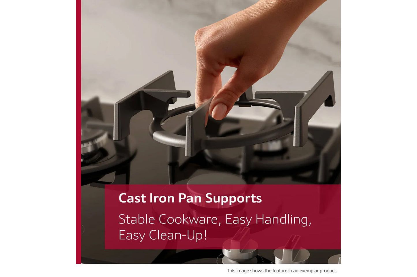 Neff N 70 75cm Built-in Gas Hob | T27PIQ4S0 | Black