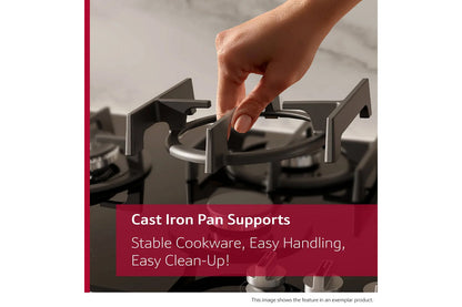 Neff N 70 75cm Built-in Gas Hob | T27PIQ4S0 | Black