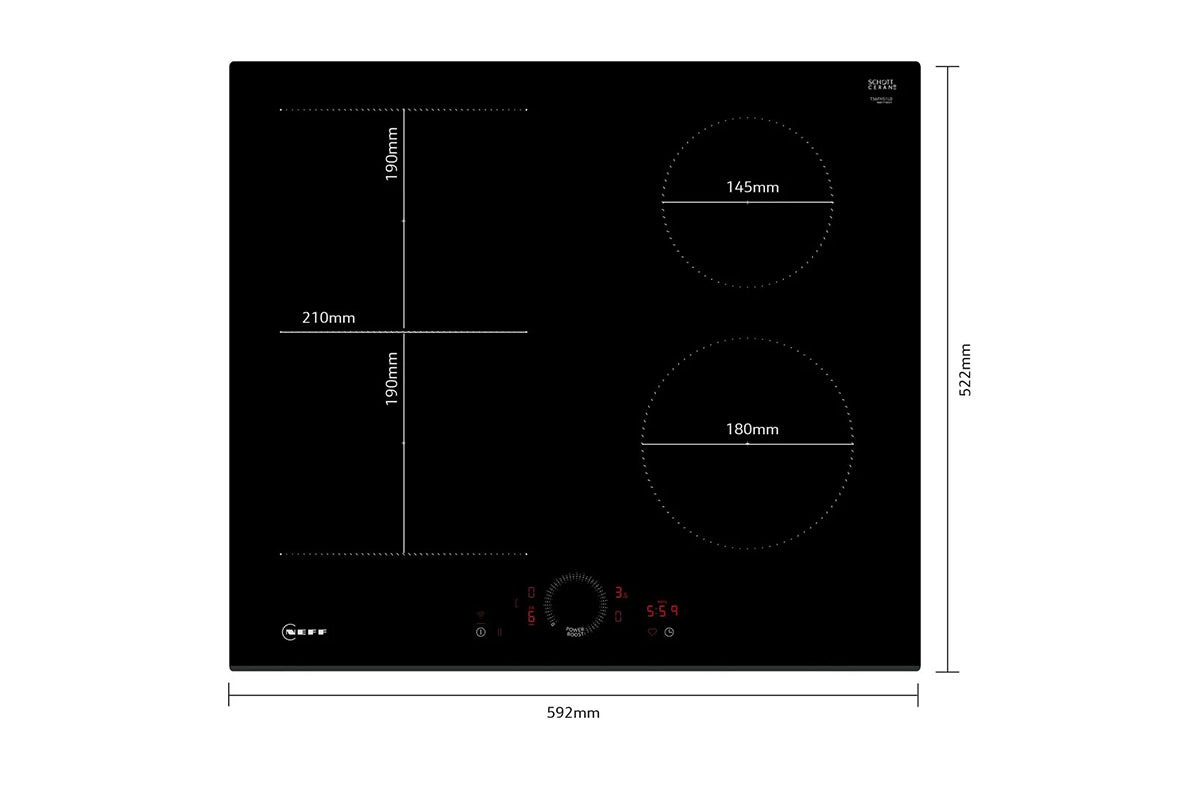 Neff 60cm Built-in Induction Hob | T56FHS1L0