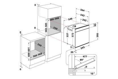 Whirlpool Built-in Electric Single Oven | W7OM44BPS1P