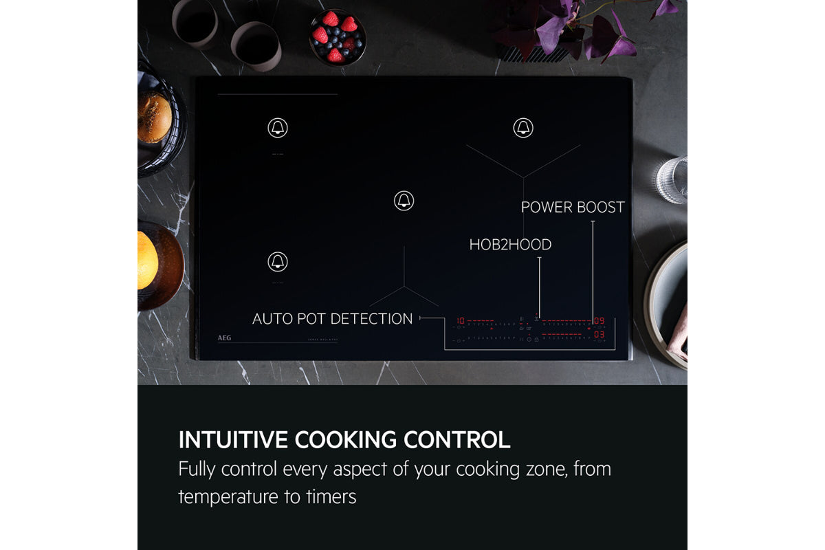 AEG 7000 SenseBoil 60cm 4 Zone Induction Hob | TI64IB10FB | Black