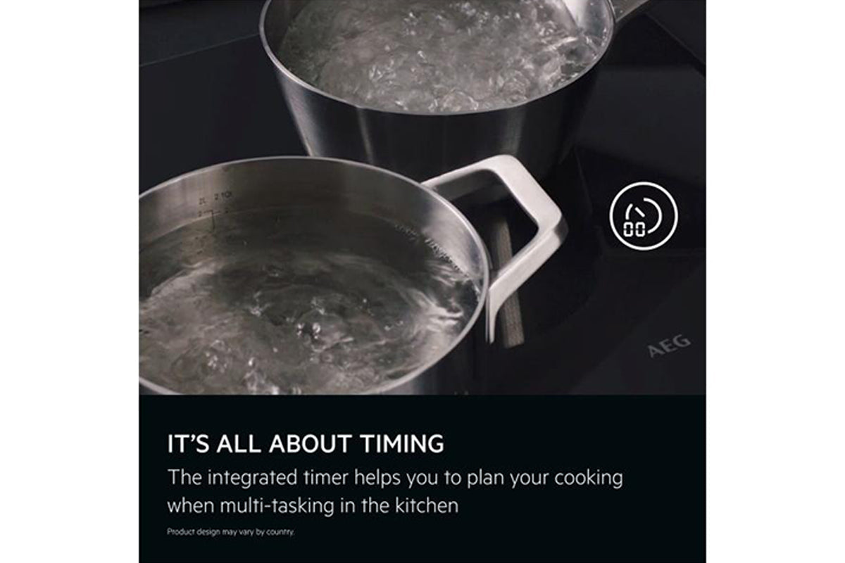 AEG 6000 Series 81cm 4 Zone Induction Hob | TI84IB00FZ | Matt Black