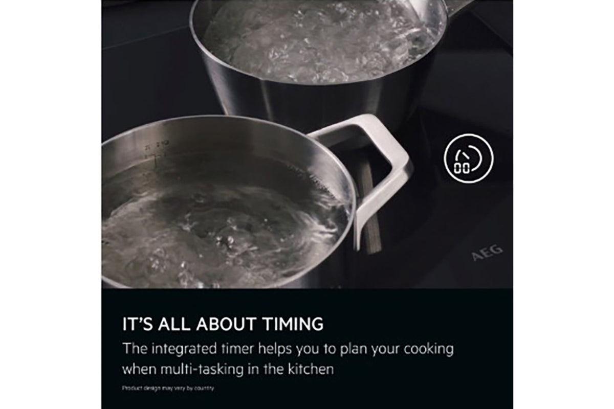 AEG 60 cm 6000 Bridge 4 Zone Induction Hob | TO64IB00FB | Black