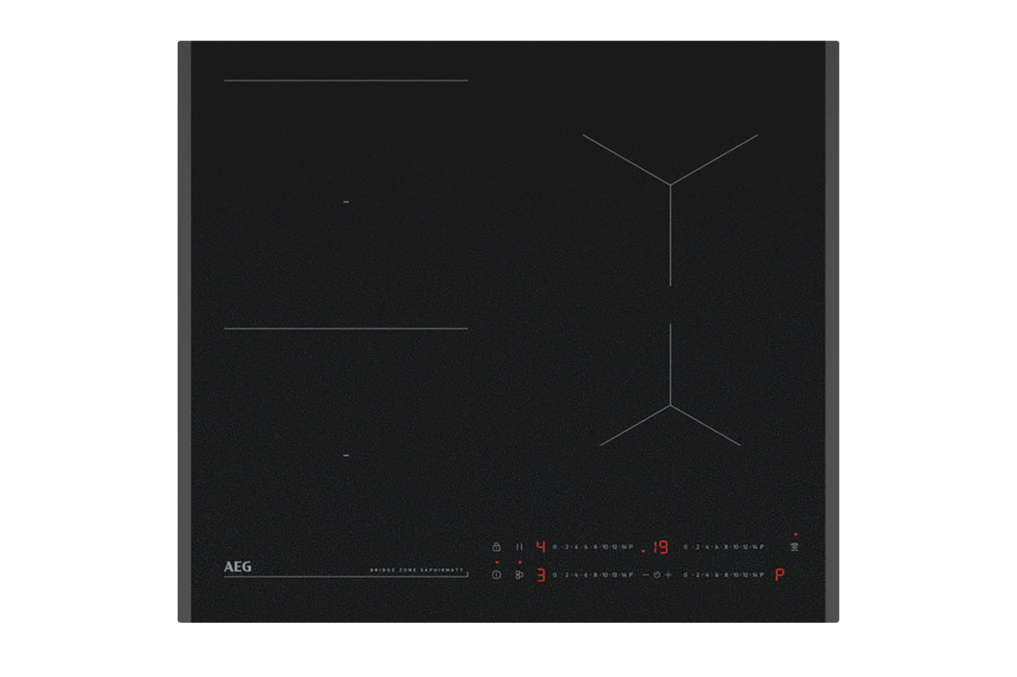 AEG 6000 60cm 4 Zone Bridge SaphirMatt Induction Hob | TO64IB00FZ