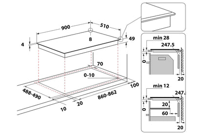 Hotpoint 90cm My Menu Built-in Induction Hob | TT1090BA