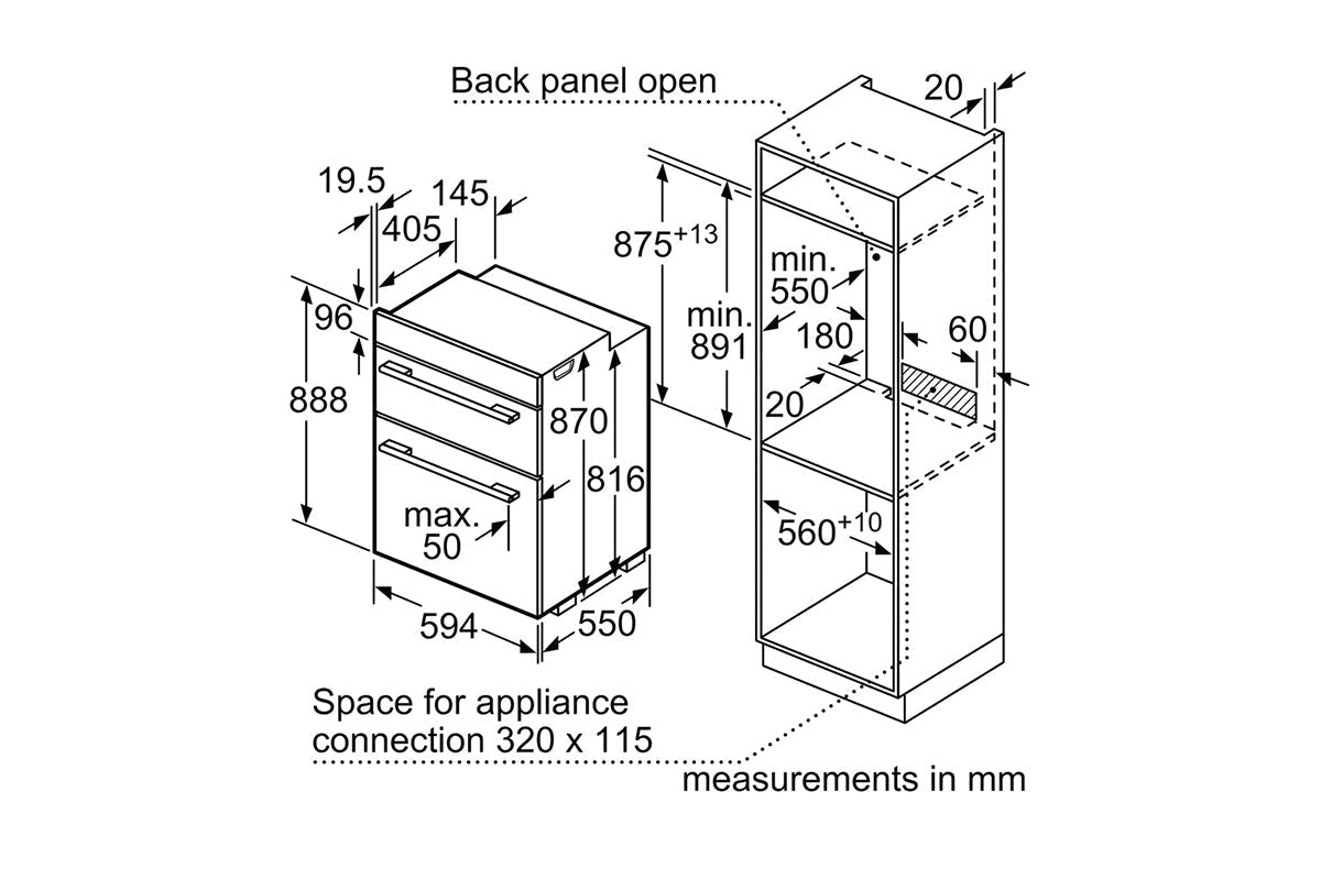 Neff N50 Built-in Double Oven | U1ACE2AG3B | Graphite Grey