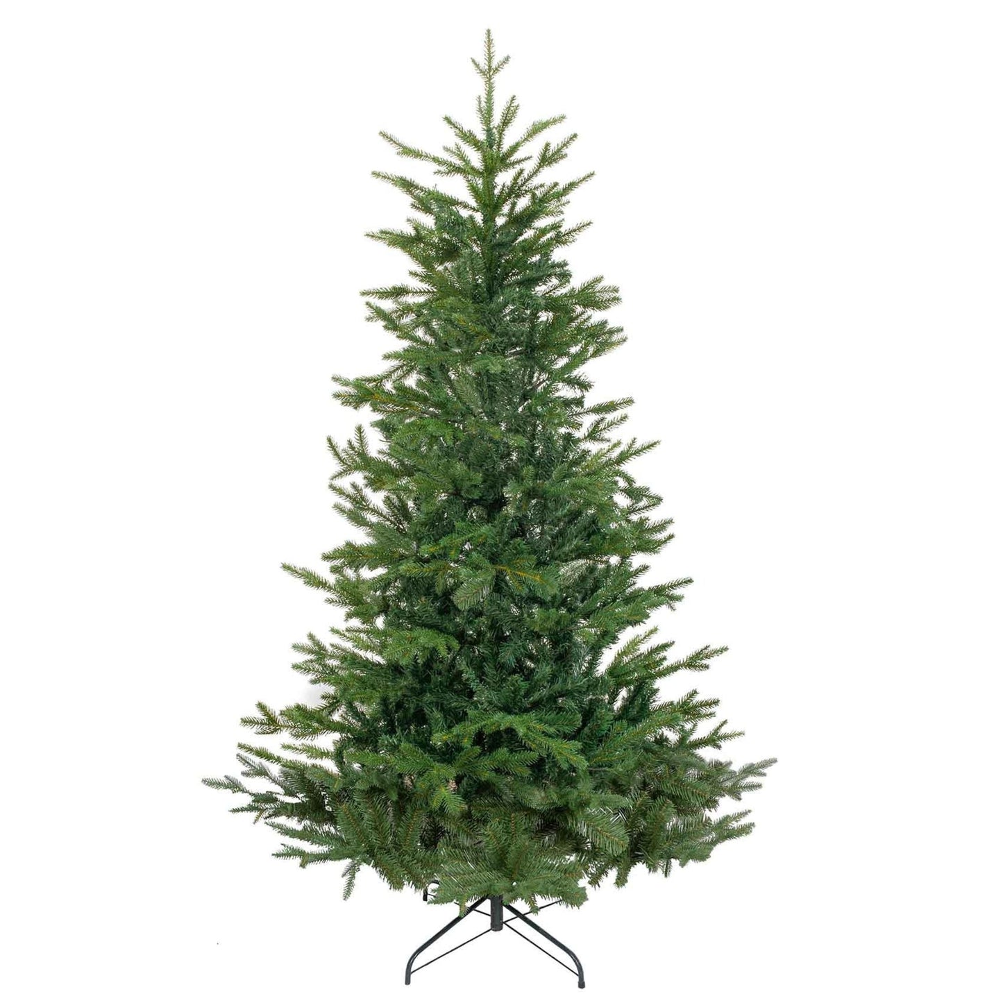 Artificial Hinged Christmas Tree, 6ft/180cm with 1200+ PE Tips & PVC Interior - DH45