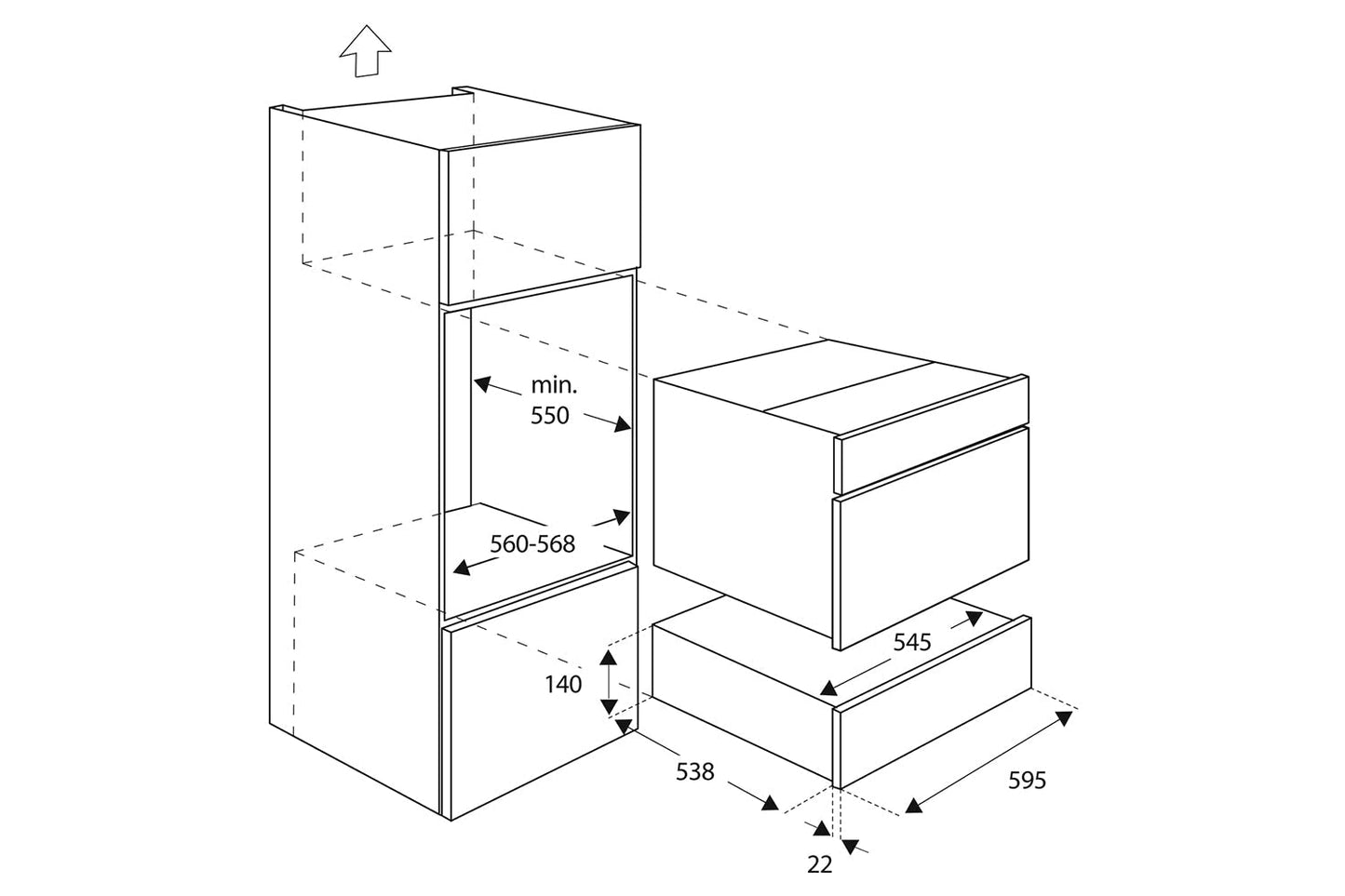 Bertazzoni 60cm Modern Series Built-in Warming Drawer | WD60X | Stainless Steel