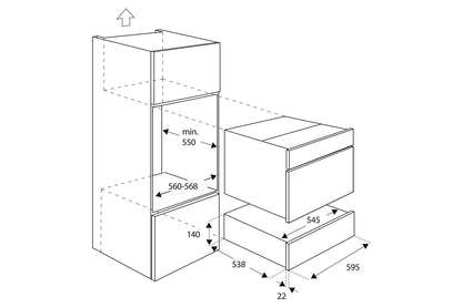 Bertazzoni 60cm Modern Series Built-in Warming Drawer | WD60X | Stainless Steel