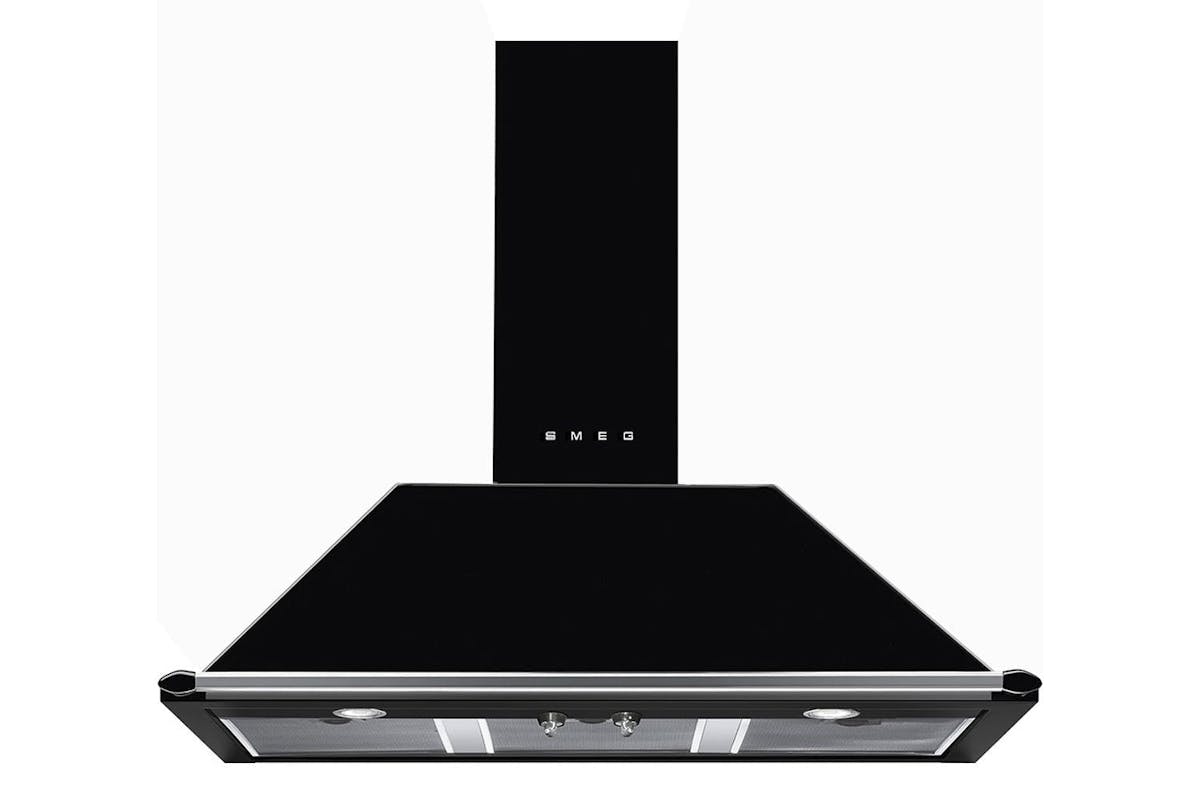 Smeg 100cm Victoria Chimney Cooker Hood | KT100BLE | Black