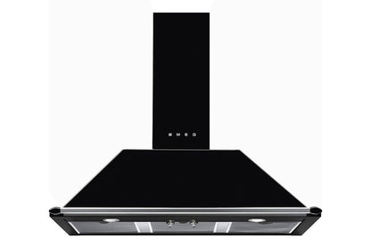 Smeg 100cm Victoria Chimney Cooker Hood | KT100BLE | Black