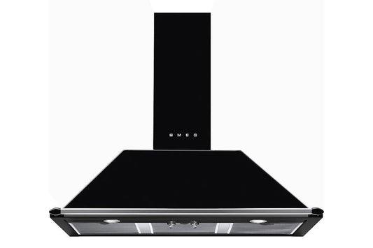Smeg 100cm Victoria Chimney Cooker Hood | KT100BLE | Black