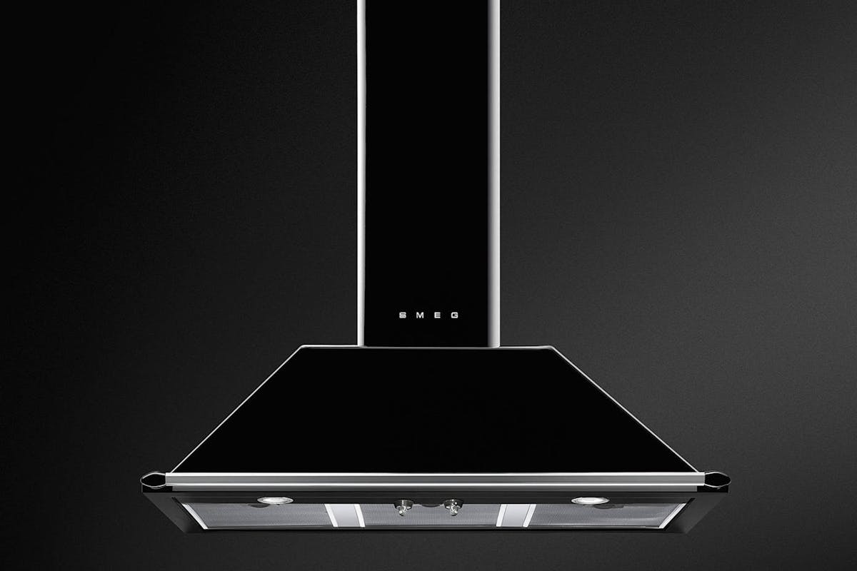 Smeg 100cm Victoria Chimney Cooker Hood | KT100BLE | Black