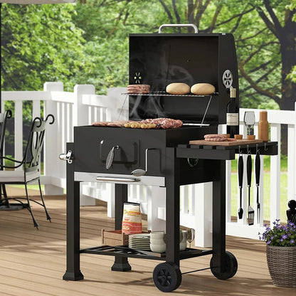 Everything Pizza Ovens - Portable BBQ Grill With Folding Table & Bottom Shelf