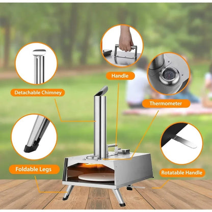 Everything Pizza Ovens -  Fuoco 12" Portable Wood Fired Pizza Oven Kit